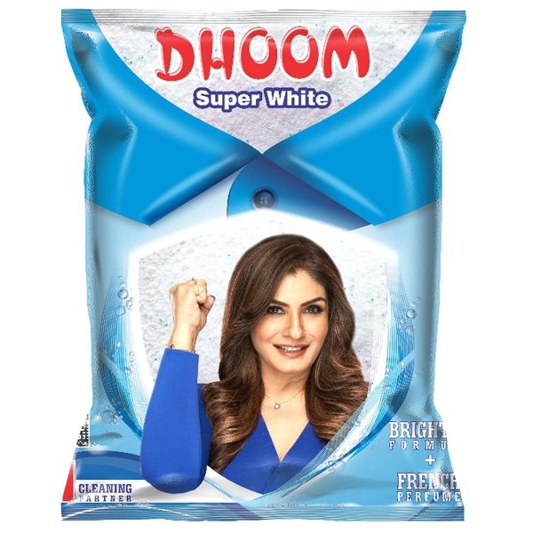 DHOOM SUPERWHITE DETERGENT POWDER 3KG WITH कूपन